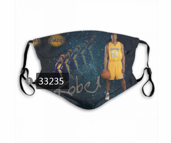 2021 NBA Los Angeles Lakers #24 kobe bryant 33235 Dust mask with filter->nba dust mask->Sports Accessory